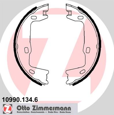 Zimmermann 10990.134.6 - Комплект тормозов, ручник, парковка autodif.ru