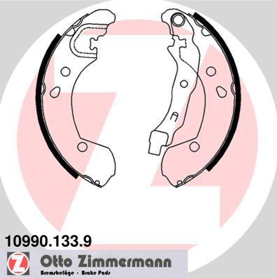 Zimmermann 10990.133.9 - Комплект тормозных колодок, барабанные autodif.ru