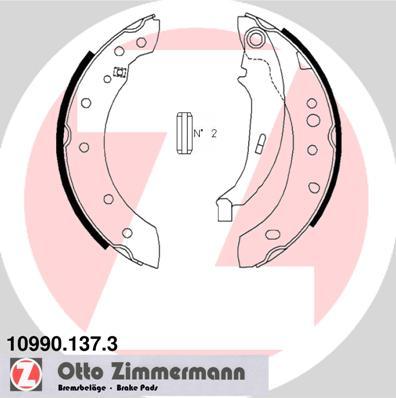 Zimmermann 10990.137.3 - Барабанные тормозные колодки autodif.ru