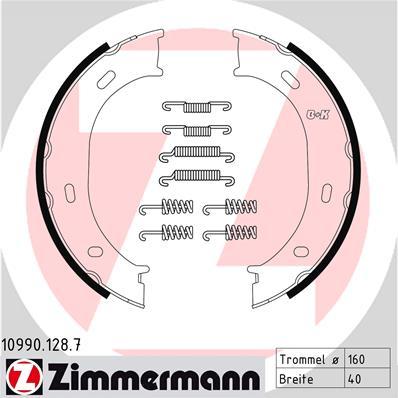 Zimmermann 10990.128.7 - Комплект тормозов, ручник, парковка autodif.ru