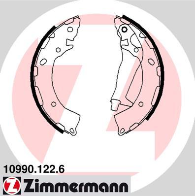 Zimmermann 10990.122.6 - Комплект тормозных колодок, барабанные autodif.ru