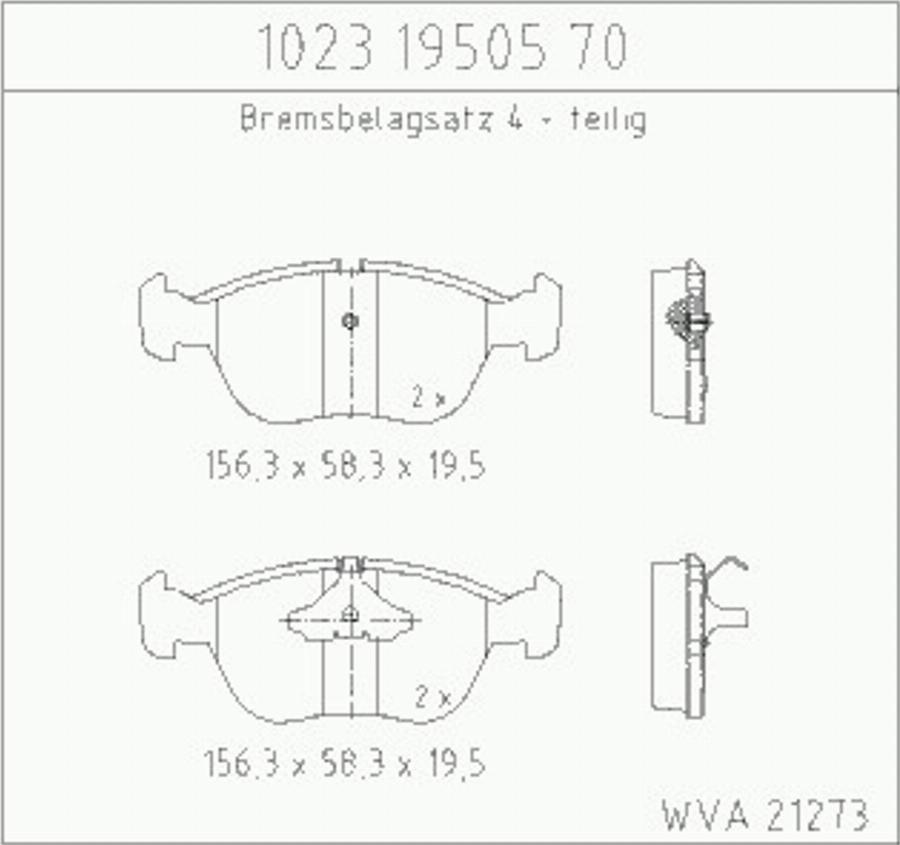 Zimmermann 10231950570 - Тормозные колодки, дисковые, комплект autodif.ru