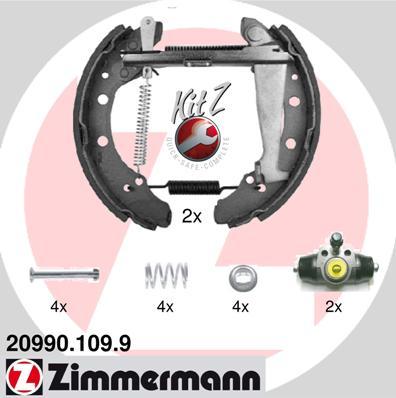 Zimmermann 20990.109.9 - Комплект тормозных колодок, барабанные autodif.ru