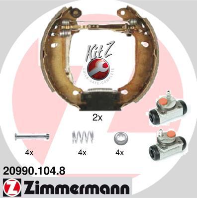 Zimmermann 20990.104.8 - Комплект тормозных колодок, барабанные autodif.ru