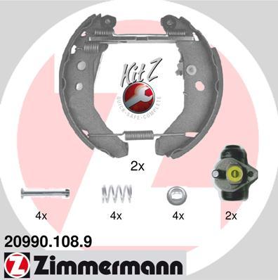 Zimmermann 20990.108.9 - Комплект тормозных колодок, барабанные autodif.ru