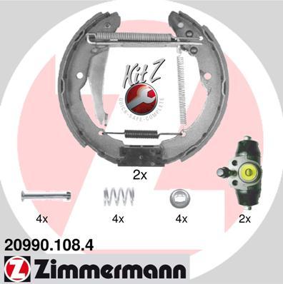 Zimmermann 20990.108.4 - Комплект тормозных колодок, барабанные autodif.ru