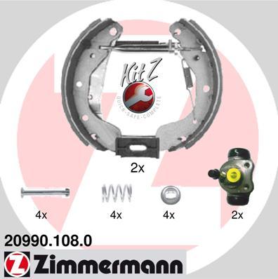 Zimmermann 20990.108.0 - Комплект тормозных колодок, барабанные autodif.ru