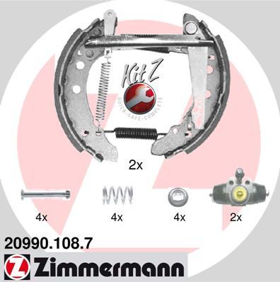 Zimmermann 20990.108.7 - Комплект тормозных колодок, барабанные autodif.ru