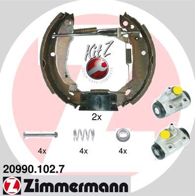 Zimmermann 20990.102.7 - Комплект тормозных колодок, барабанные autodif.ru