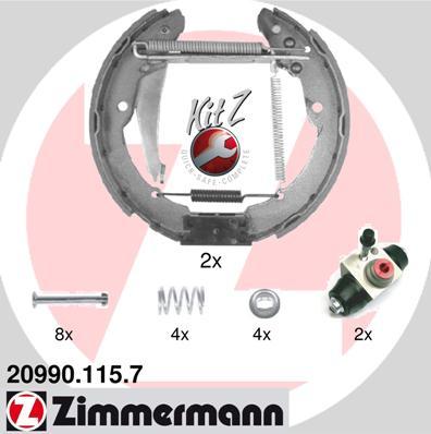 Zimmermann 20990.115.7 - Комплект тормозных колодок, барабанные autodif.ru