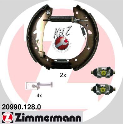 Zimmermann 20990.128.0 - Комплект тормозных колодок, барабанные autodif.ru