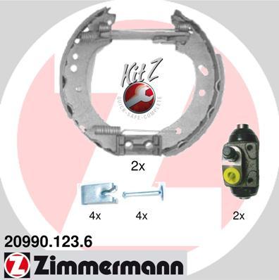 Zimmermann 20990.123.6 - Комплект тормозных колодок, барабанные autodif.ru