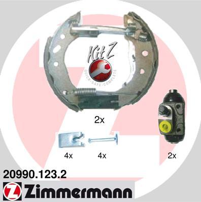 Zimmermann 20990.123.2 - Комплект тормозных колодок, барабанные autodif.ru