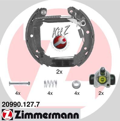 Zimmermann 20990.127.7 - Комплект тормозных колодок, барабанные autodif.ru