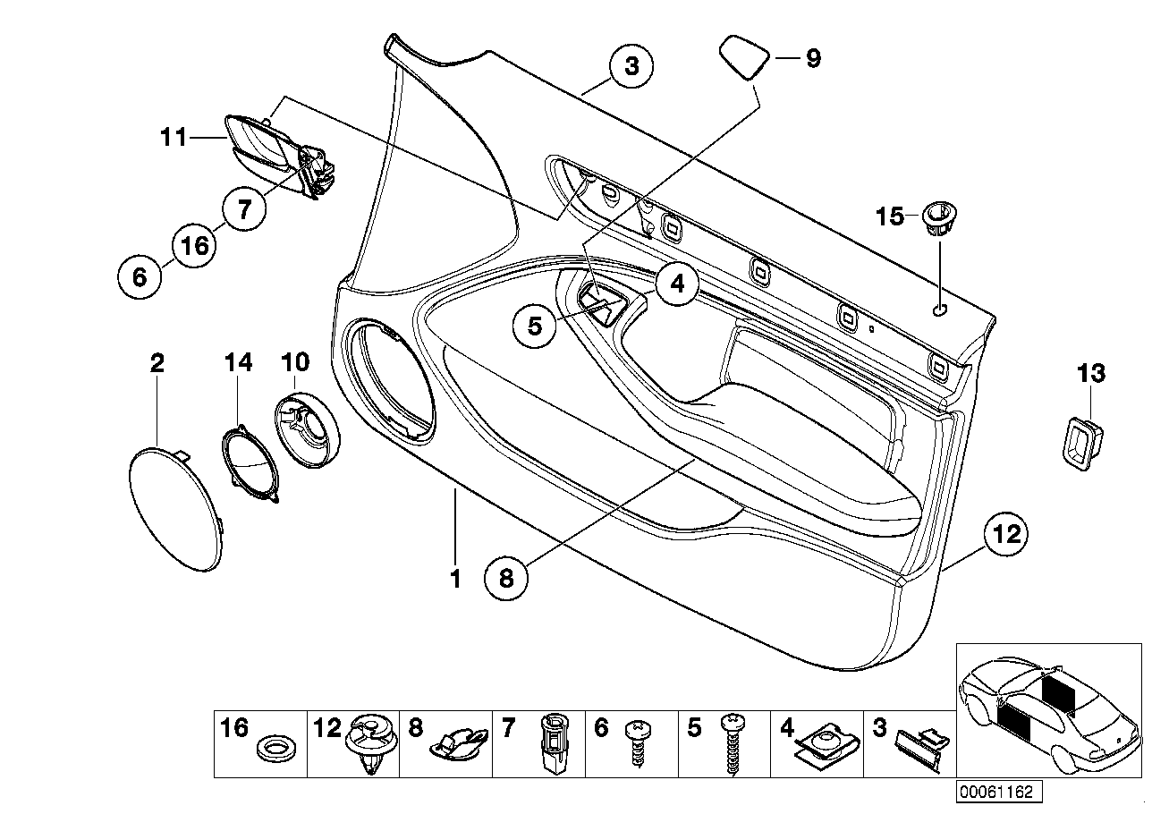 Карта двери бмв е36