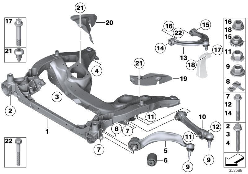 BMW 31 12 6 857 516 - Поперечный рычаг Вх autodif.ru