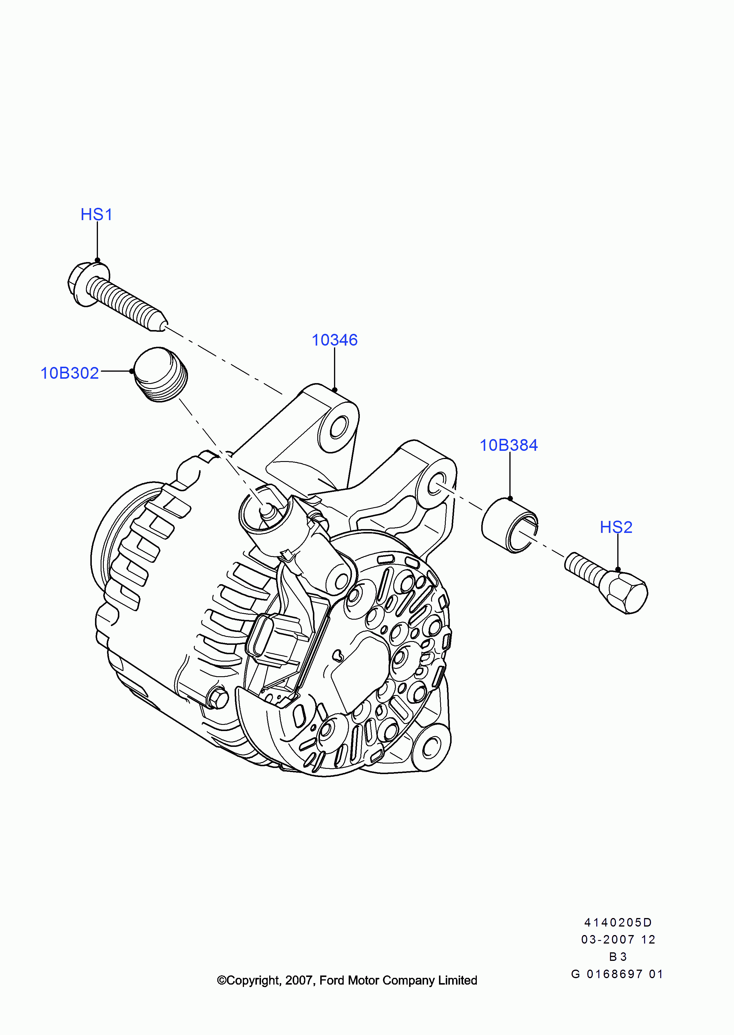 FORD USA 1704085 - Генератор autodif.ru