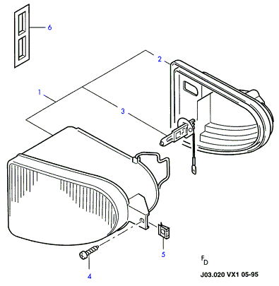 VAG 7329073 - Противотуманная фара autodif.ru