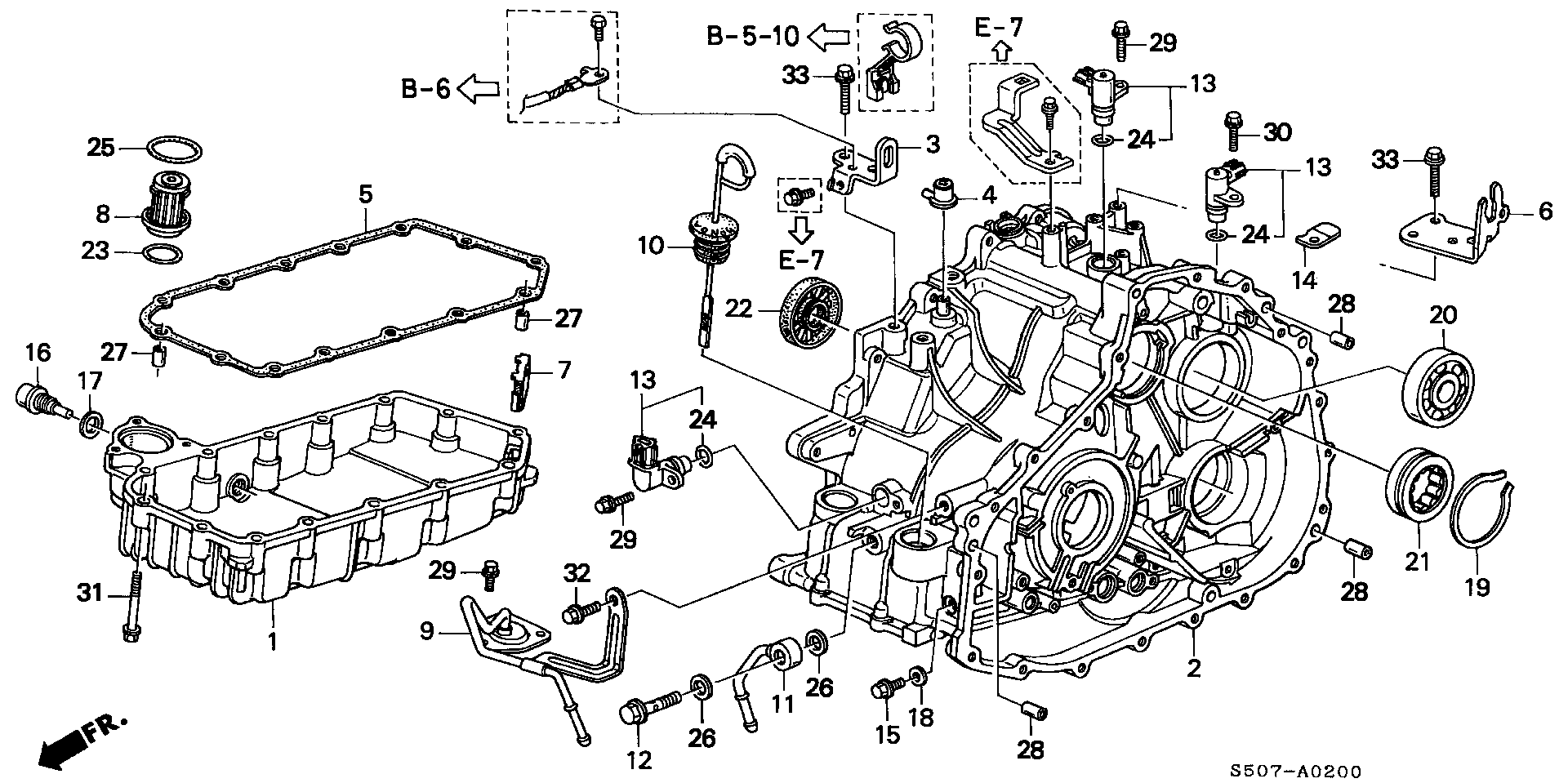 Honda 21814-P4V-000 - Прокладка поддона АКПП 21814-P4V-000 autodif.ru