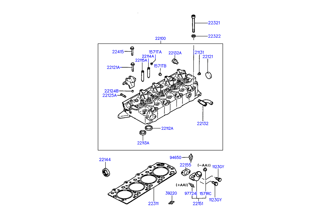 Mobis 2211442900 - Направляющая клапана HYUNDAI TERRACAN 01- впускного autodif.ru