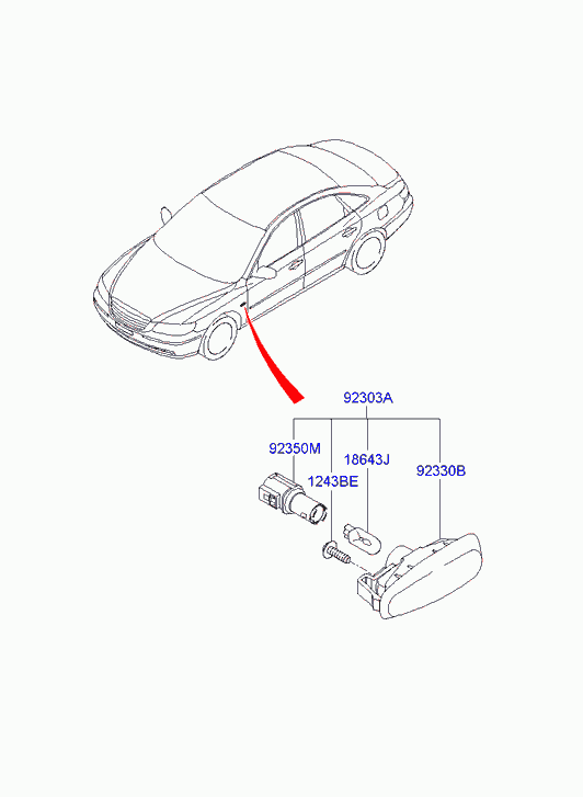 KIA 92303-3L100 - Фонарь указателя поворота autodif.ru