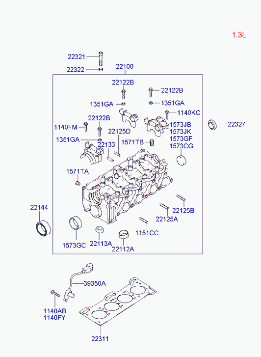 Hyundai 22311-22620 - Прокладка ГБЦ Accent Getz 1 3 DYG autodif.ru