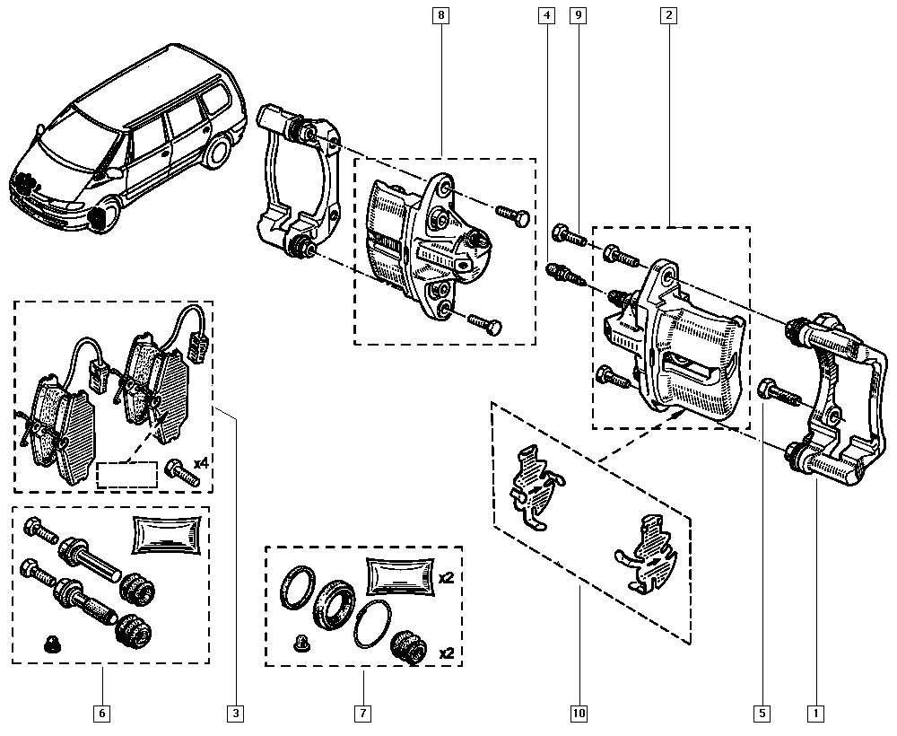 RENAULT 6025315867 - Тормозные колодки, дисковые, комплект autodif.ru