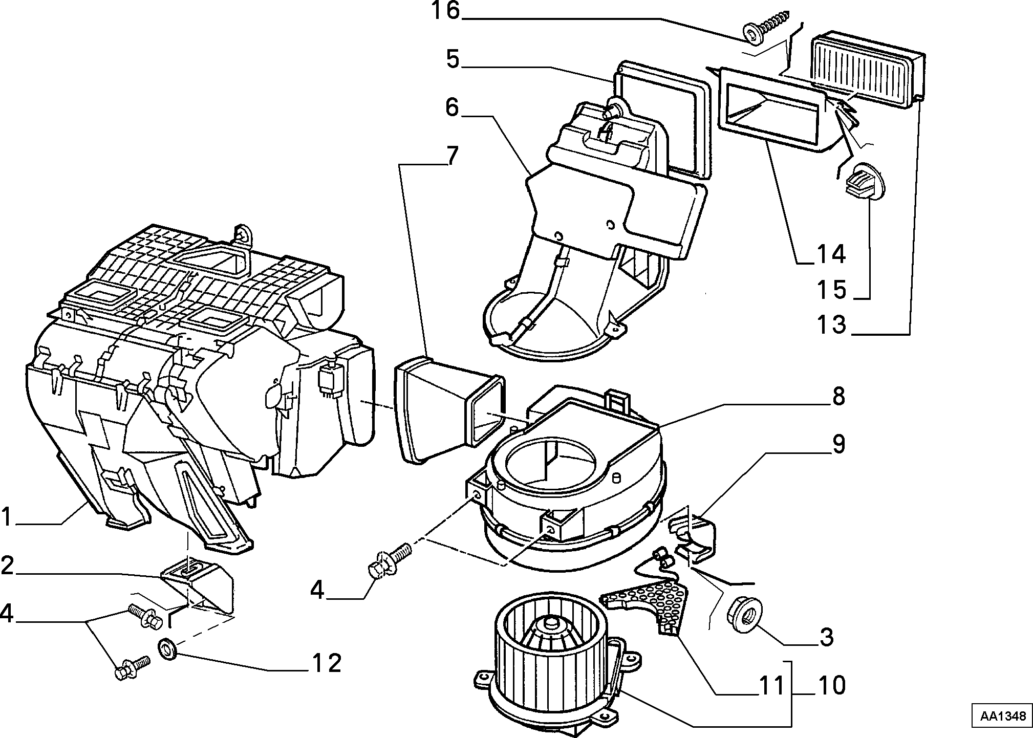 Схема вентилятора печки Fiat Scudo 2000