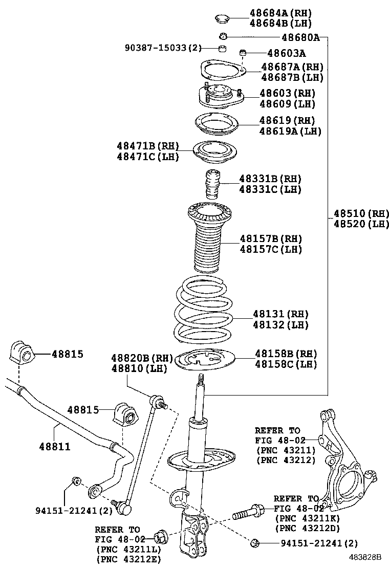 TOYOTA 4851080645 - SHOCK ABSORBER autodif.ru