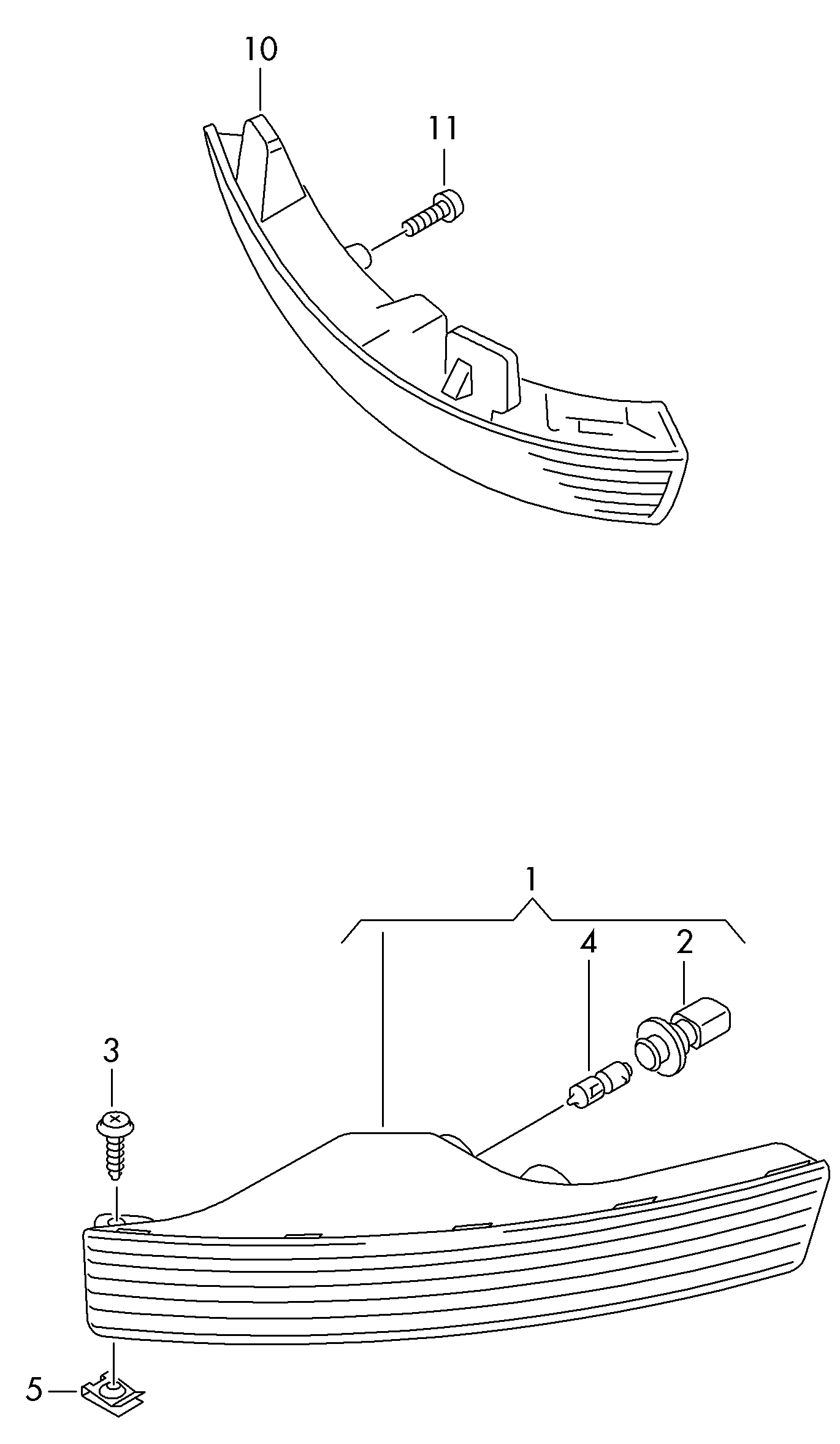 VW 3C0953042L - Фонарь указателя поворота autodif.ru