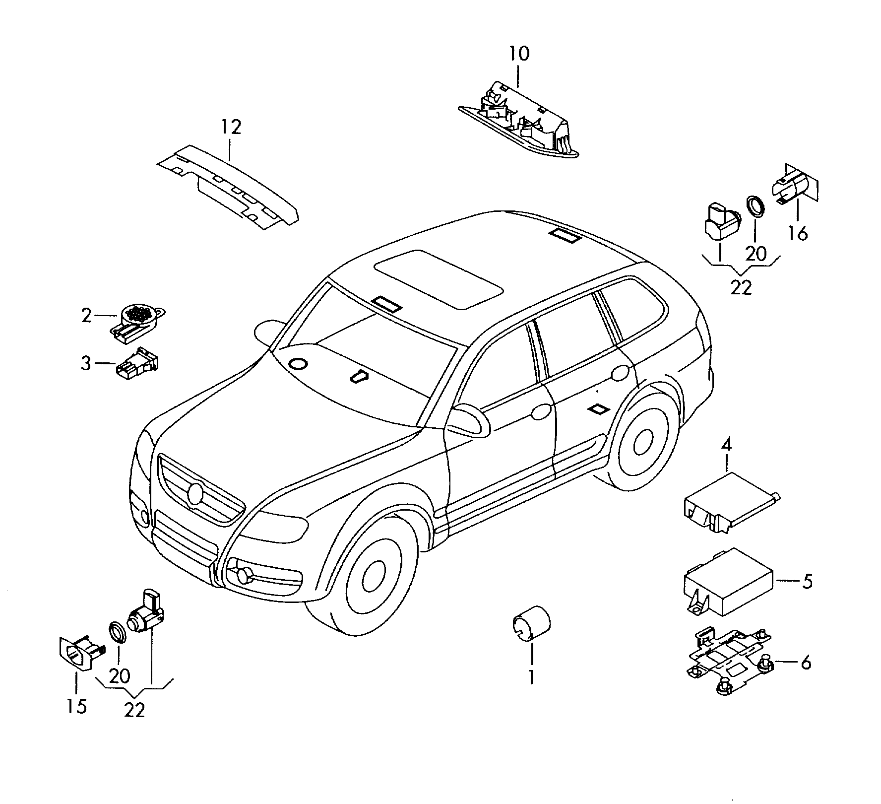VW 3D0 998 275 A - Датчик, система помощи при парковке autodif.ru