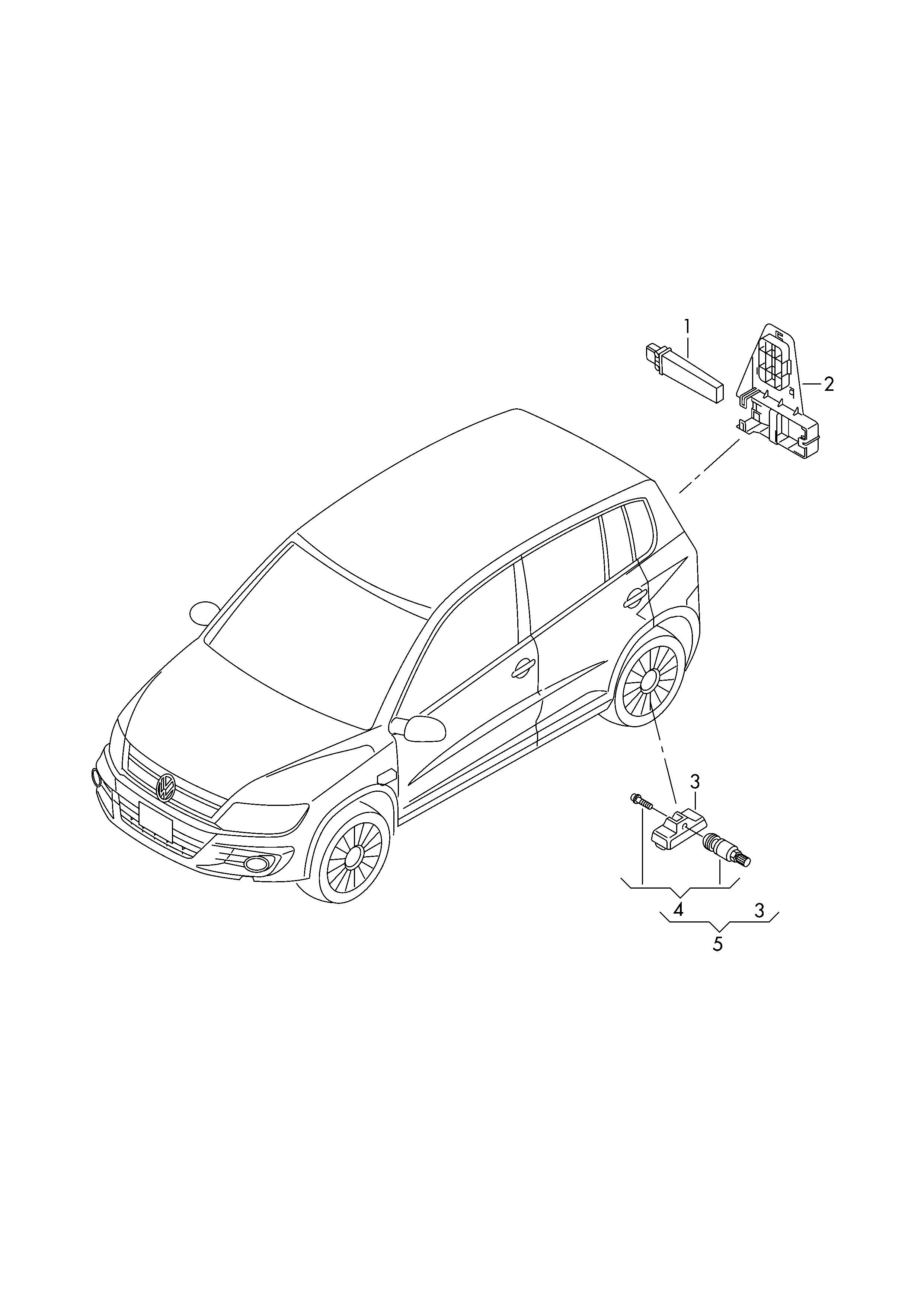 VW 3AA907275B - Ремонтный набор, клапан (Система контроля давления в шинах) autodif.ru